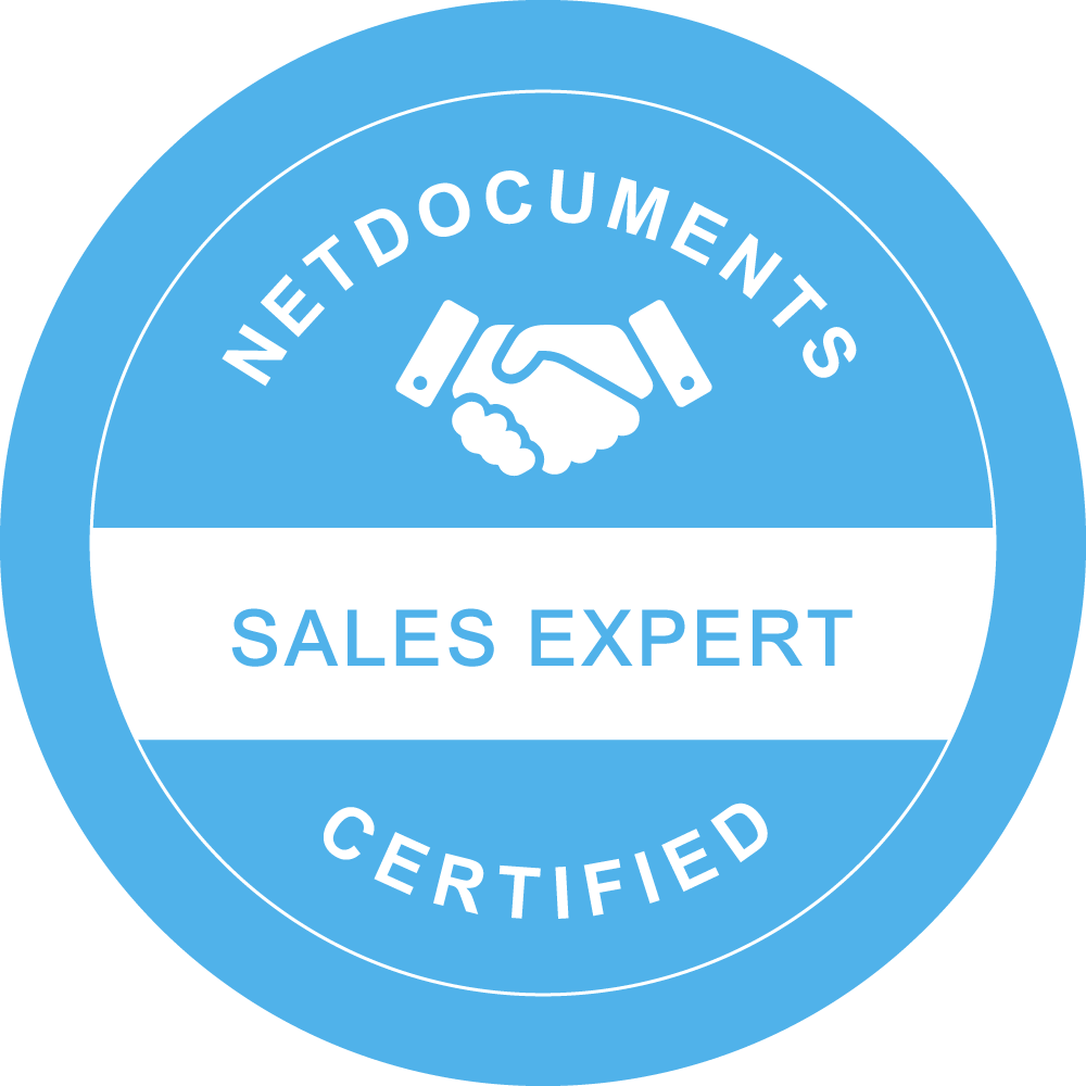 NetDocuments Sales Expert Certified